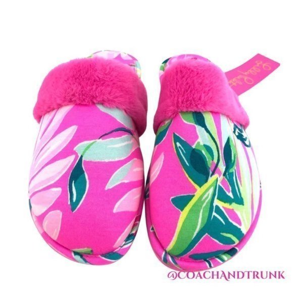 LILLY PULIZTER Clara Slippers Plumeria I'm Feline Fine With Pulitzer Organza Bag - Picture 3 of 8